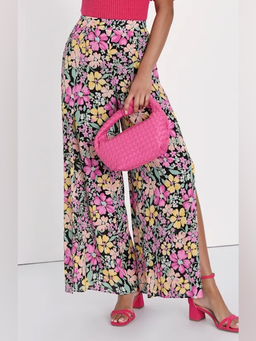 Lulus Floral Wide Leg Pants